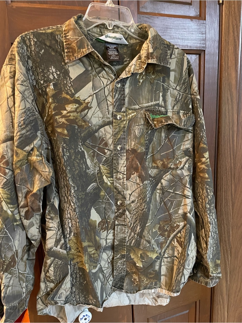 Remington Camouflage Button-Down Shirt in Brown & Green